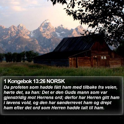 1 Kongebok 13:26 NORSK Bible Verse Image