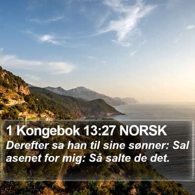 1 Kongebok 13:27 NORSK Bible Verse Image