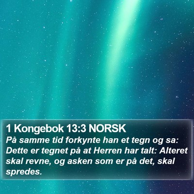 1 Kongebok 13:3 NORSK Bible Verse Image