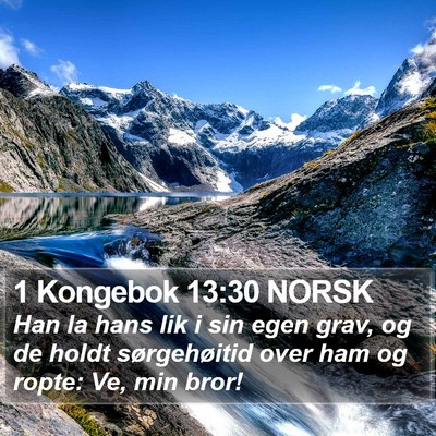 1 Kongebok 13:30 NORSK Bible Verse Image