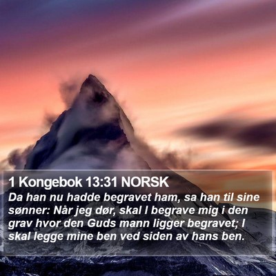 1 Kongebok 13:31 NORSK Bible Verse Image