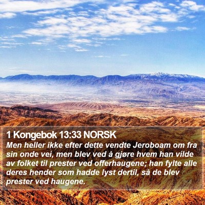 1 Kongebok 13:33 NORSK Bible Verse Image