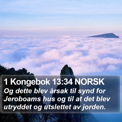 1 Kongebok 13:34 NORSK Bible Verse Image