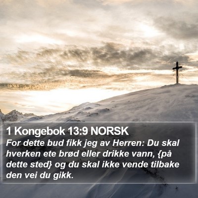 1 Kongebok 13:9 NORSK Bible Verse Image