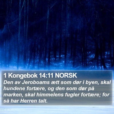 1 Kongebok 14:11 NORSK Bible Verse Image