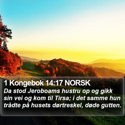 1 Kongebok 14:17 NORSK Bible Verse Image