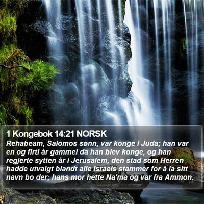 1 Kongebok 14:21 NORSK Bible Verse Image
