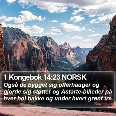 1 Kongebok 14:23 NORSK Bible Verse Image