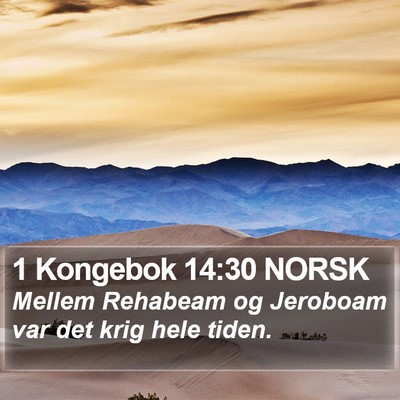 1 Kongebok 14:30 NORSK Bible Verse Image
