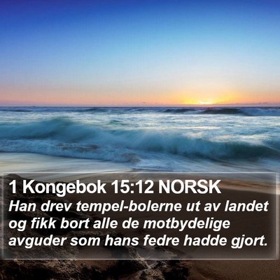 1 Kongebok 15:12 NORSK Bible Verse Image