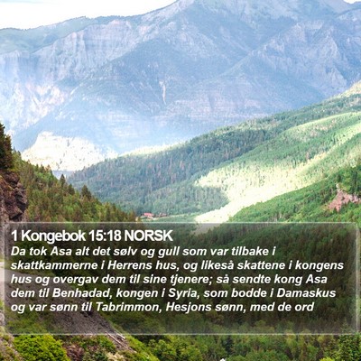 1 Kongebok 15:18 NORSK Bible Verse Image