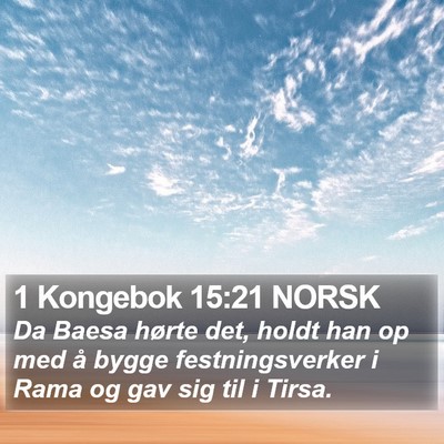 1 Kongebok 15:21 NORSK Bible Verse Image