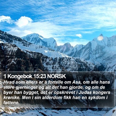 1 Kongebok 15:23 NORSK Bible Verse Image