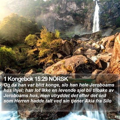 1 Kongebok 15:29 NORSK Bible Verse Image