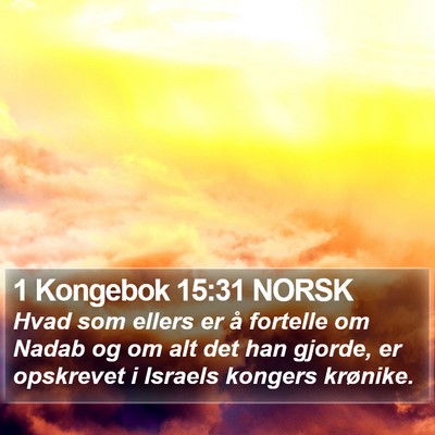 1 Kongebok 15:31 NORSK Bible Verse Image