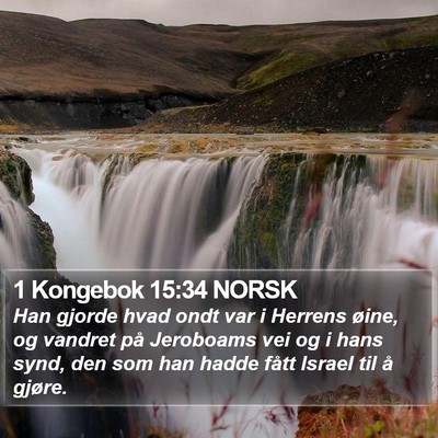 1 Kongebok 15:34 NORSK Bible Verse Image