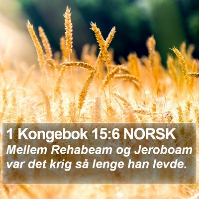 1 Kongebok 15:6 NORSK Bible Verse Image