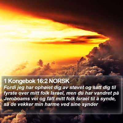 1 Kongebok 16:2 NORSK Bible Verse Image