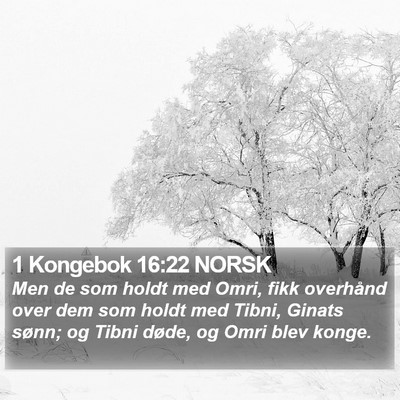 1 Kongebok 16:22 NORSK Bible Verse Image