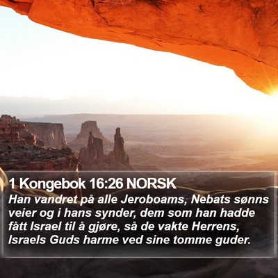 1 Kongebok 16:26 NORSK Bible Verse Image