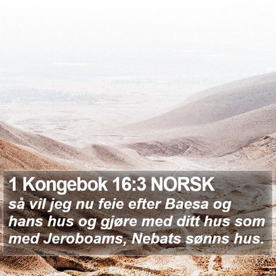 1 Kongebok 16:3 NORSK Bible Verse Image