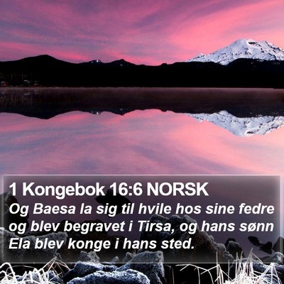 1 Kongebok 16:6 NORSK Bible Verse Image