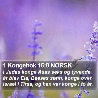 1 Kongebok 16:8 NORSK Bible Verse Image