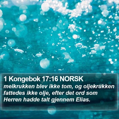 1 Kongebok 17:16 NORSK Bible Verse Image