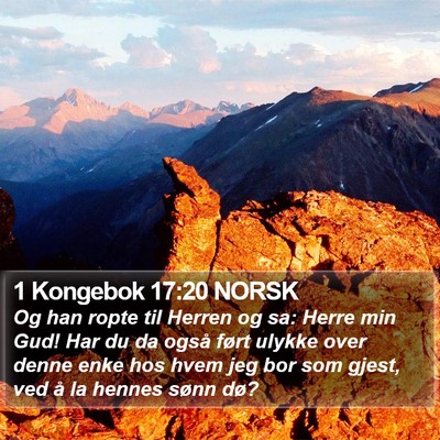 1 Kongebok 17:20 NORSK Bible Verse Image