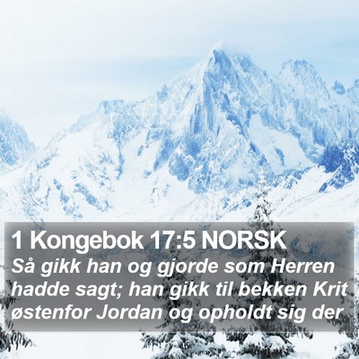 1 Kongebok 17:5 NORSK Bible Verse Image