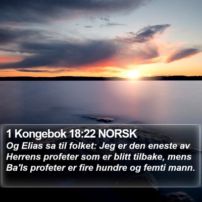 1 Kongebok 18:22 NORSK Bible Verse Image