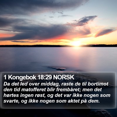1 Kongebok 18:29 NORSK Bible Verse Image
