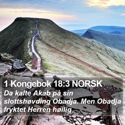 1 Kongebok 18:3 NORSK Bible Verse Image