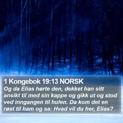 1 Kongebok 19:13 NORSK Bible Verse Image
