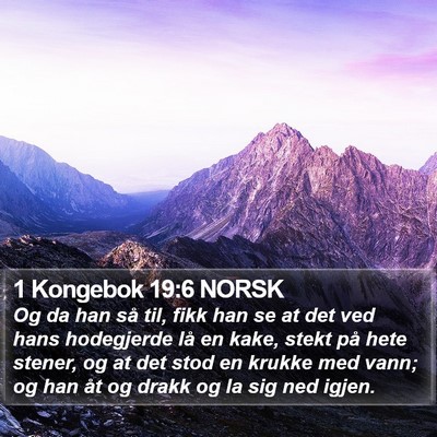 1 Kongebok 19:6 NORSK Bible Verse Image