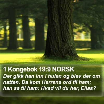 1 Kongebok 19:9 NORSK Bible Verse Image
