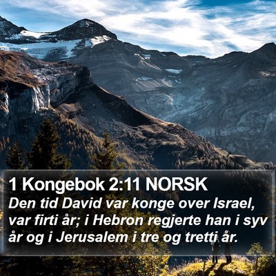1 Kongebok 2:11 NORSK Bible Verse Image