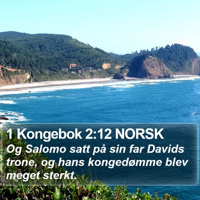 1 Kongebok 2:12 NORSK Bible Verse Image