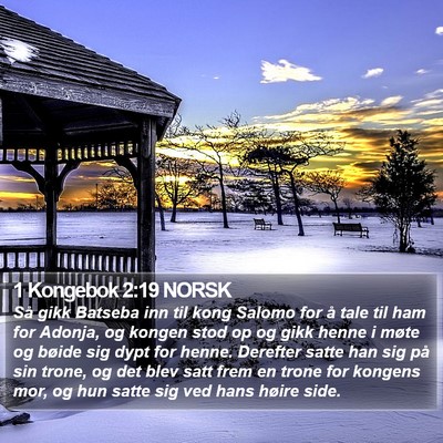 1 Kongebok 2:19 NORSK Bible Verse Image