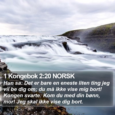 1 Kongebok 2:20 NORSK Bible Verse Image