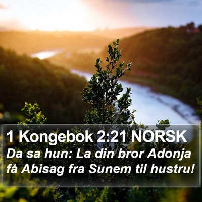 1 Kongebok 2:21 NORSK Bible Verse Image