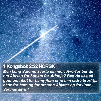 1 Kongebok 2:22 NORSK Bible Verse Image