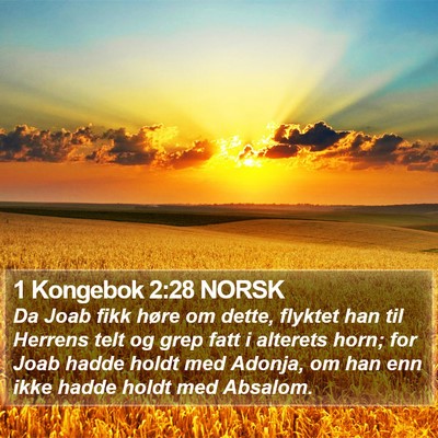 1 Kongebok 2:28 NORSK Bible Verse Image