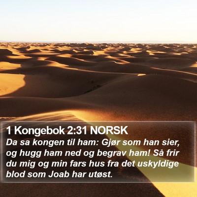 1 Kongebok 2:31 NORSK Bible Verse Image