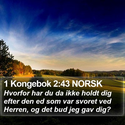 1 Kongebok 2:43 NORSK Bible Verse Image