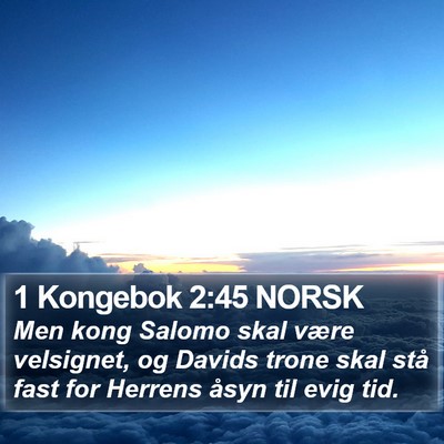 1 Kongebok 2:45 NORSK Bible Verse Image