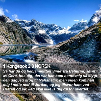 1 Kongebok 2:8 NORSK Bible Verse Image