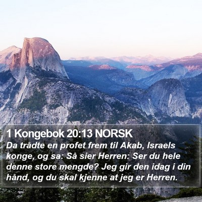 1 Kongebok 20:13 NORSK Bible Verse Image