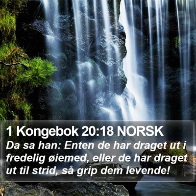 1 Kongebok 20:18 NORSK Bible Verse Image