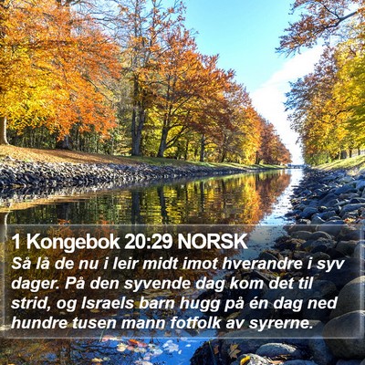 1 Kongebok 20:29 NORSK Bible Verse Image